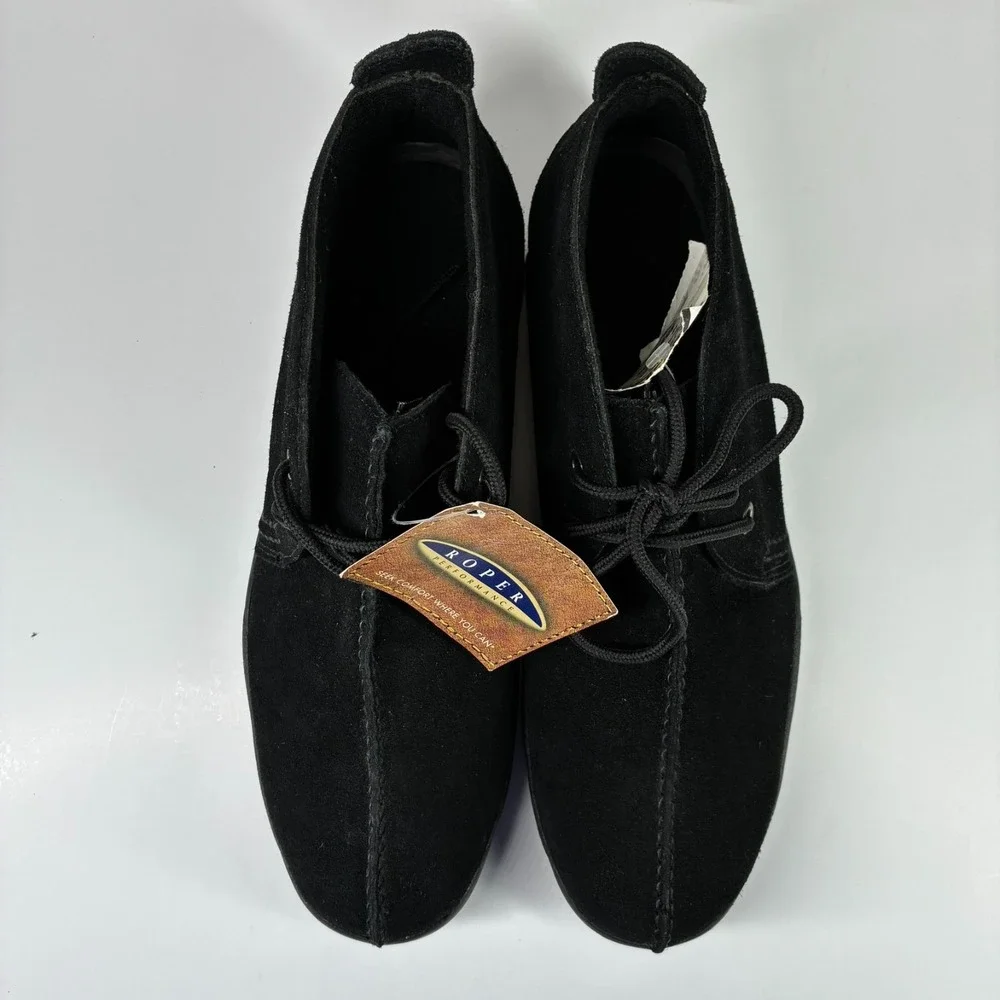 Roper Performance Men's 12 Black Suede Lace-Up Split Toe Chukka Boots 20-602-421